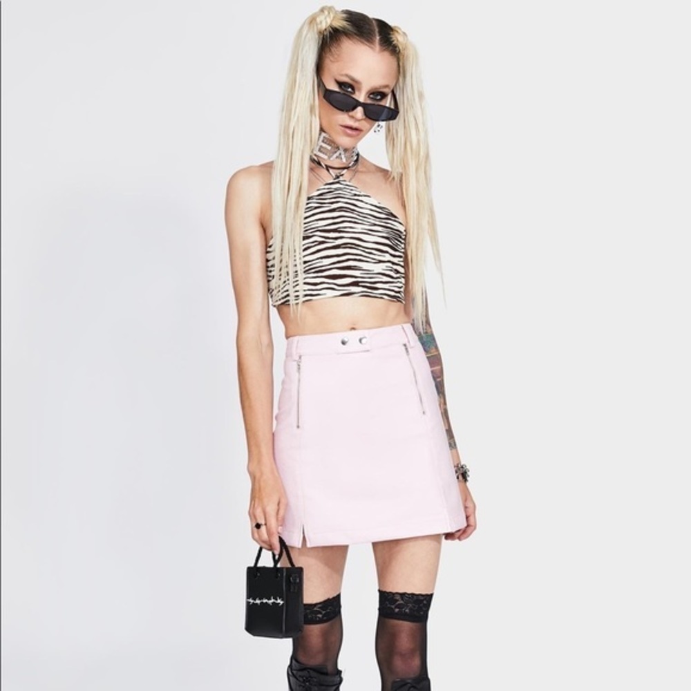 4SI3NNA | PINK ROYCE MINI SKIRT S